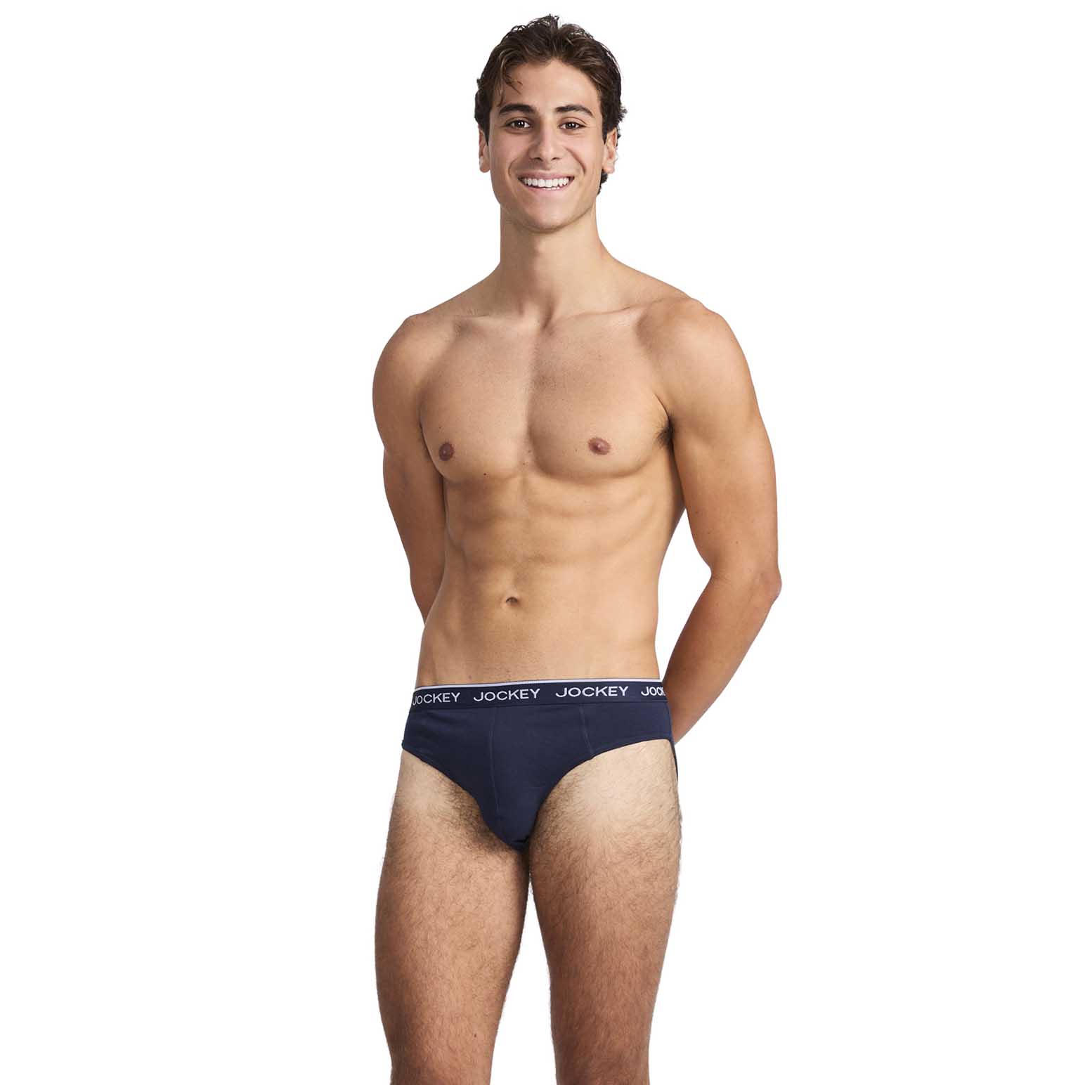 Jockey Attached Elastic Cotton Briefs - 4 Pack